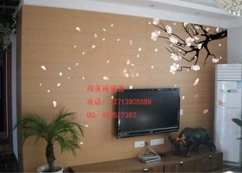 电视背景墙绘1